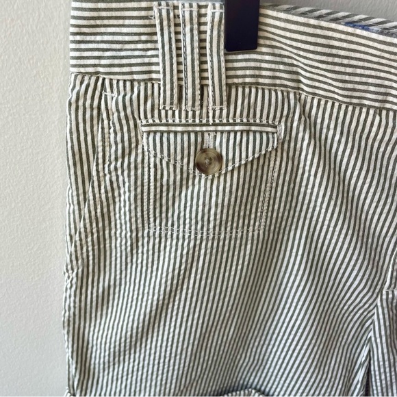 Banana Republic Sage Green Cream Striped Shorts - Picture 5 of 12
